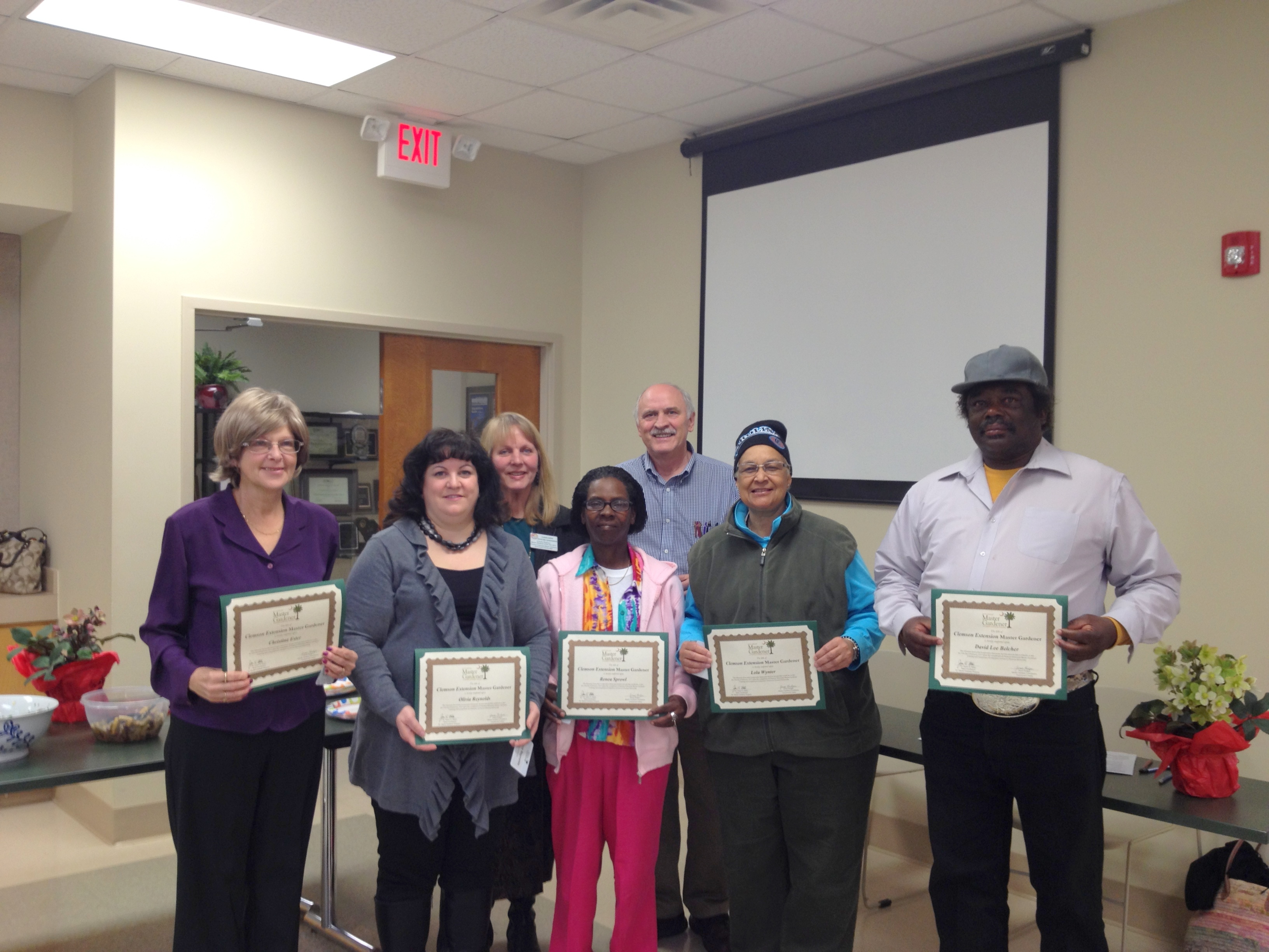 2015 Newly Certified Master Gardeners